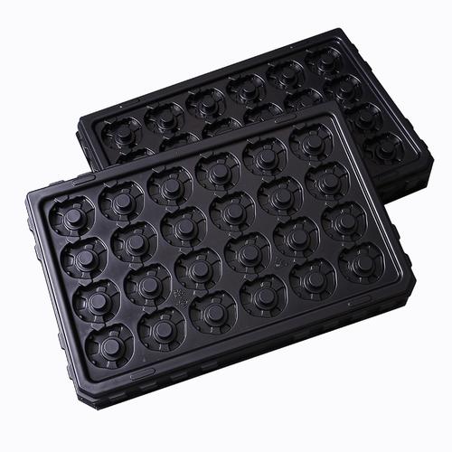 厂家定制 pp巧克力吸塑内托 包装盒塑料内衬定做 pvc黑色零件托盘